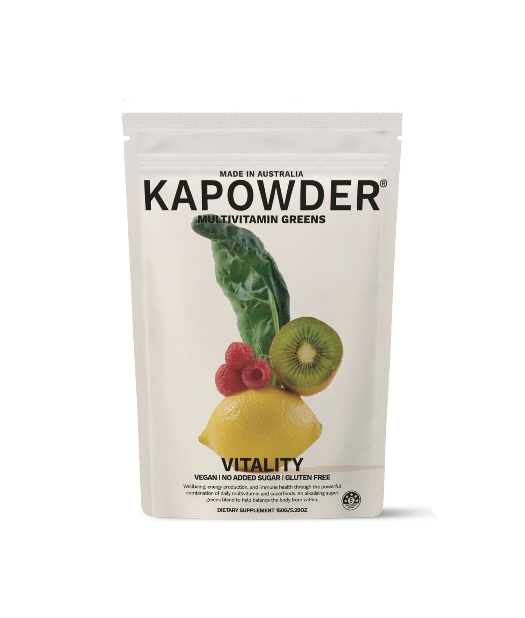 KAPOWDER® Vitamins & Supplements VITALITY | Matcha-Infused Daily Greens Multivitamin Powder